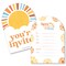 Big Dot of Happiness Here Comes The Son Baby Shower Invitations, Boy Boho Party You're Invited Fill-Ins, Flat Invite Cards with Envelopes - Set of 12